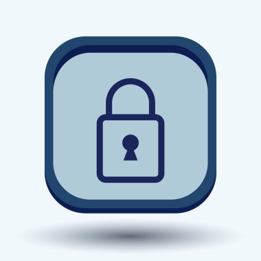 Asma kilit simgesi simgesi