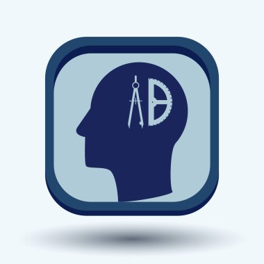 Siluet simge kafa mi