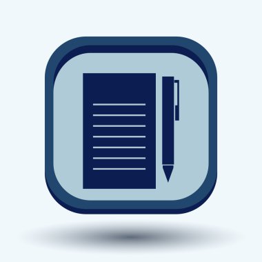 Yaprak kağıt ve kalem simgesi