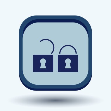 Asma kilit simgesi simgesi