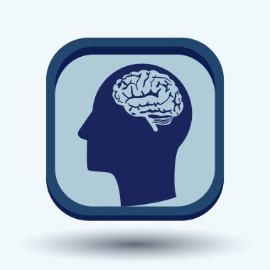 kafa beyin simgesi ile. Akıl ve bilim