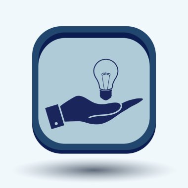 Ampul simgesi tutan el