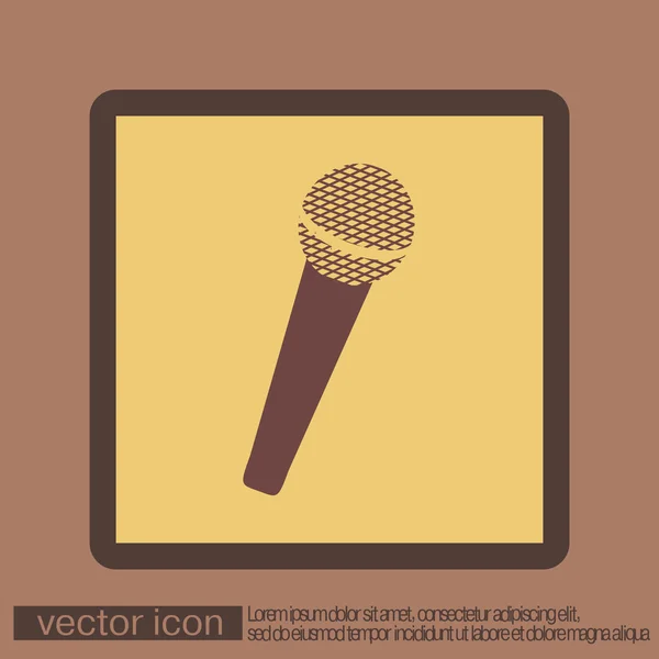 Microphone sign icon — Stock Vector