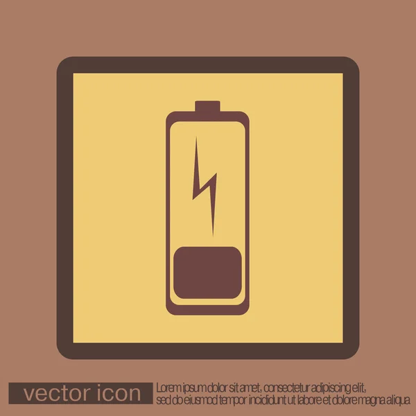 Icône de batterie déchargée — Image vectorielle