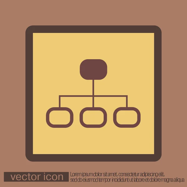 Server netwerkpictogram — Stockvector