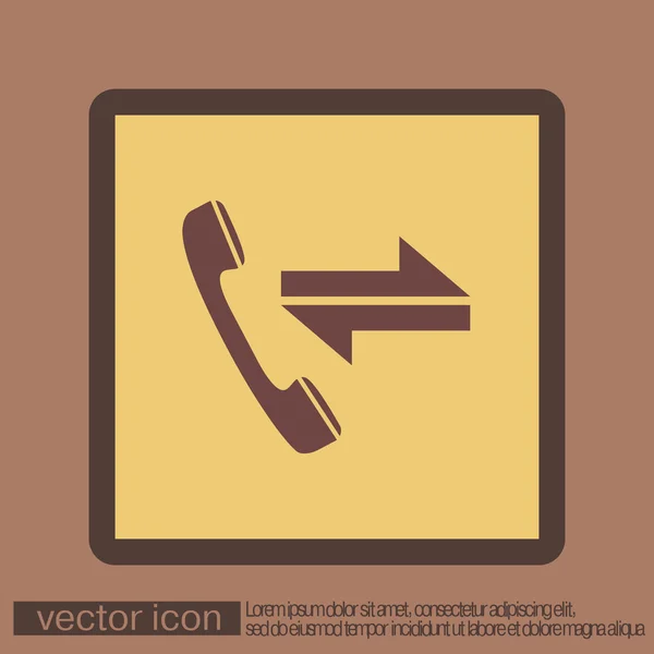 Incoming and outgoing call symbol — Stock Vector