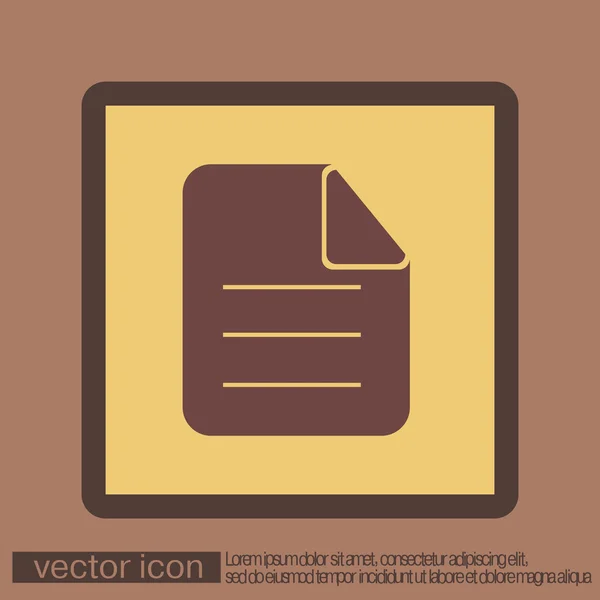 Página del icono del documento — Vector de stock