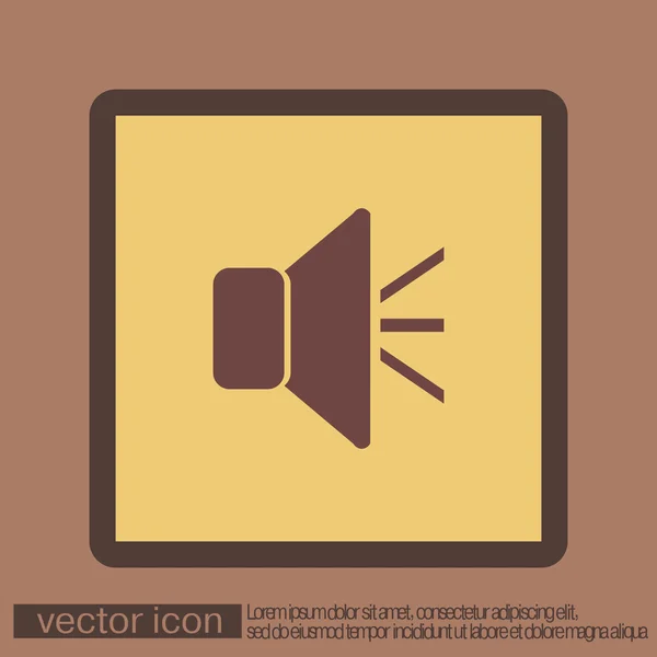 Hangszóró, hangerő ikon — Stock Vector