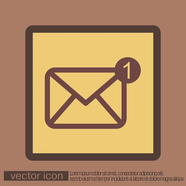 Icono de sobre postal — Vector de stock