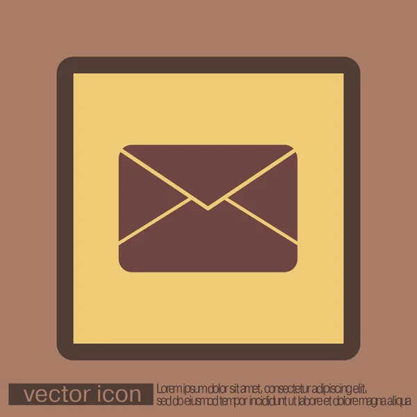 Icono de sobre postal — Vector de stock