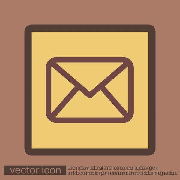 Postal envelope icon — Stock Vector