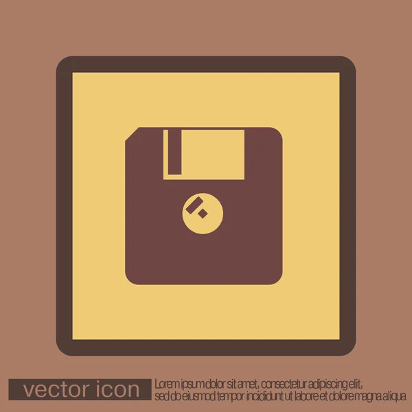 Icono de disquete de computadora — Vector de stock