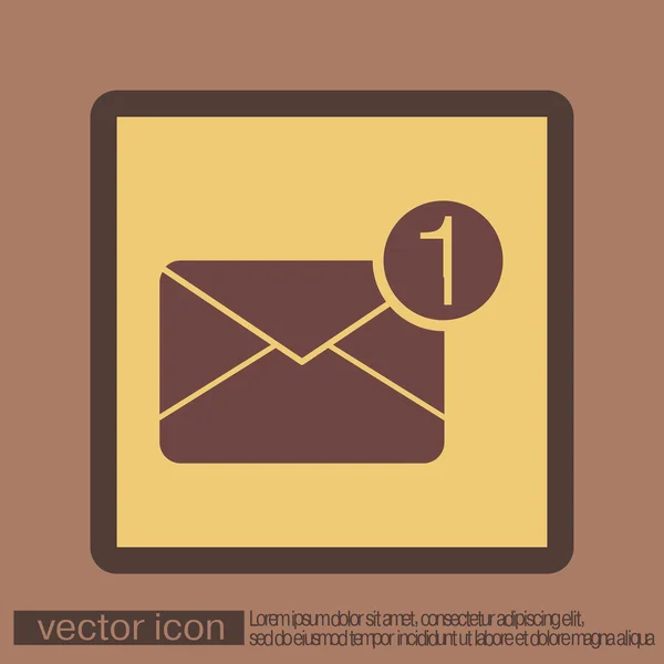 Icono de sobre postal — Vector de stock