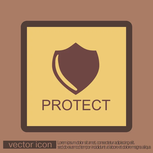 Escudo, símbolo de protección . — Vector de stock