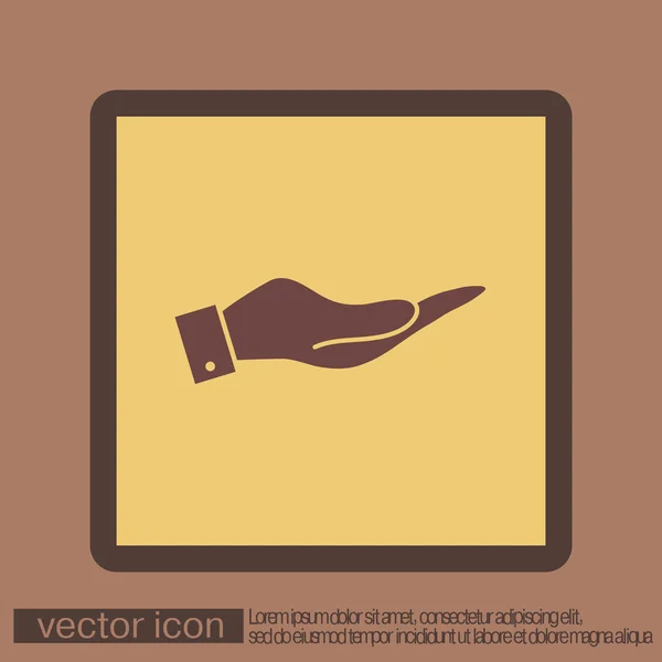 Icono de mano abierta — Vector de stock