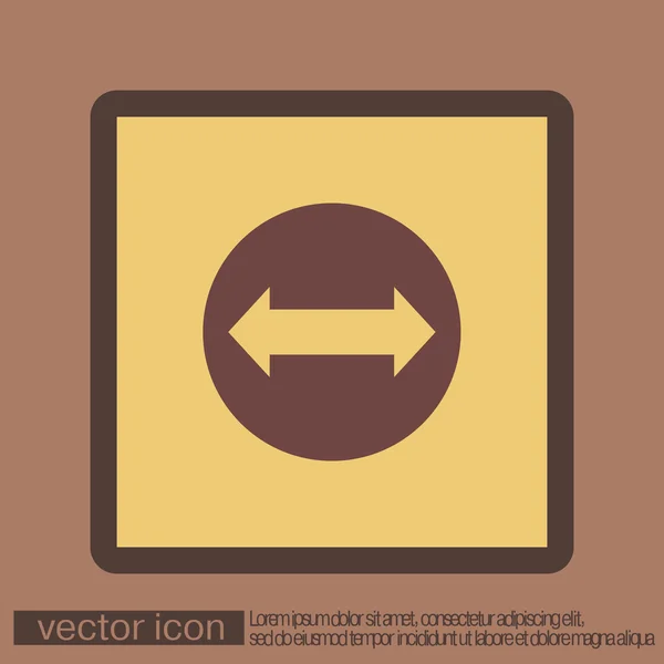 Icono de símbolo de flecha web — Vector de stock