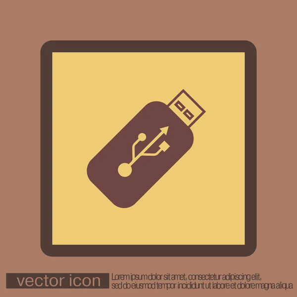 Usb icono de flash — Archivo Imágenes Vectoriales