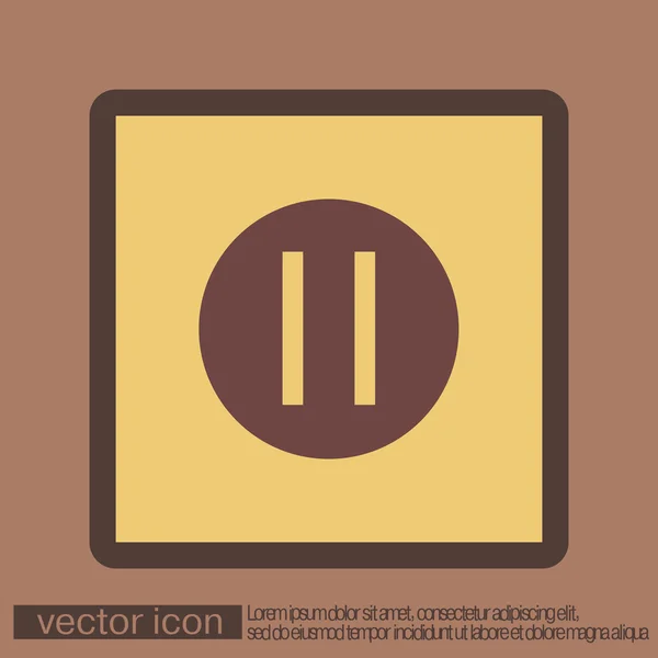 Pausa signo web icono — Vector de stock