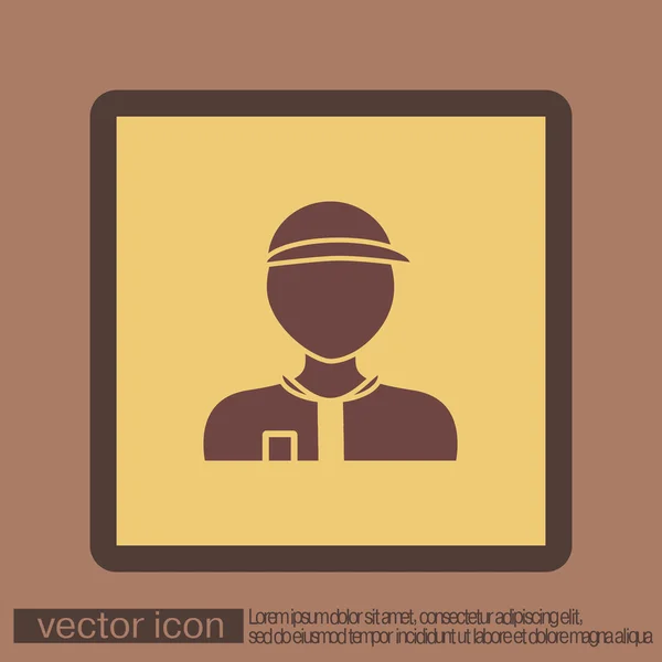 Icono de trabajador o empleado — Vector de stock