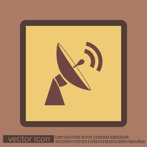 Icono de antena satelital. — Vector de stock