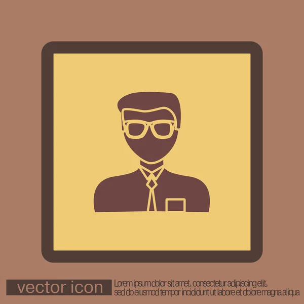 Icono de avatar masculino — Vector de stock