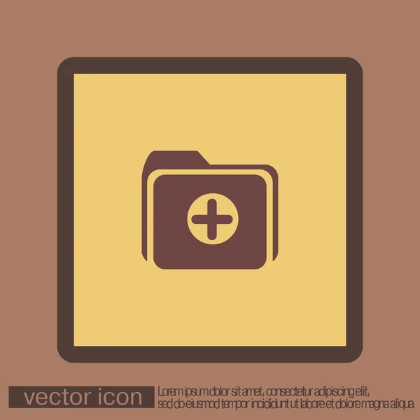 Carpeta para icono de documentos — Vector de stock