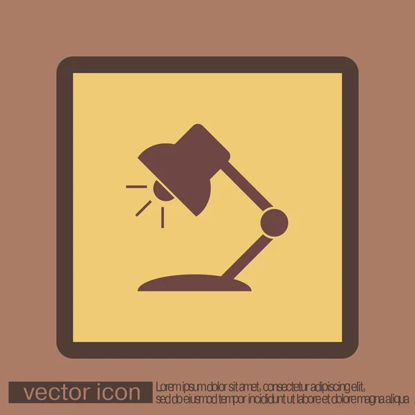 Símbolo lámpara de mesa — Vector de stock