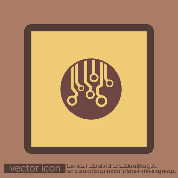 Circuit board icon — Stock Vector