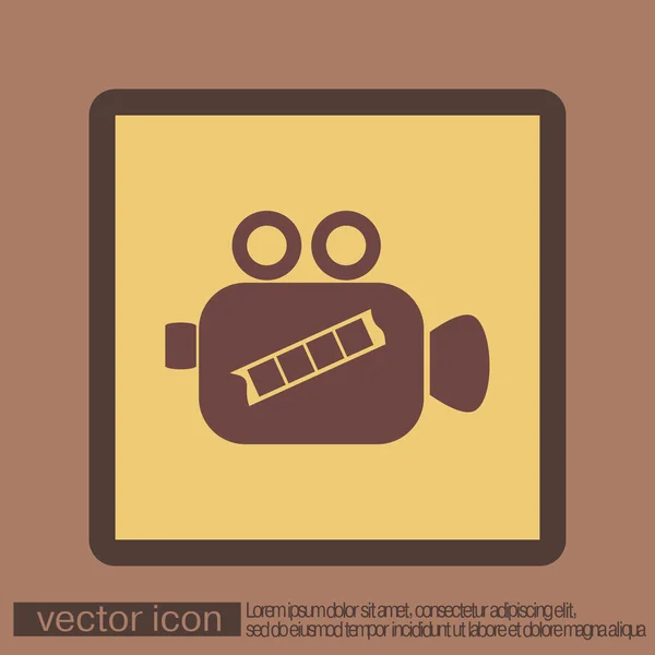 Icono de cámara de vídeo — Vector de stock