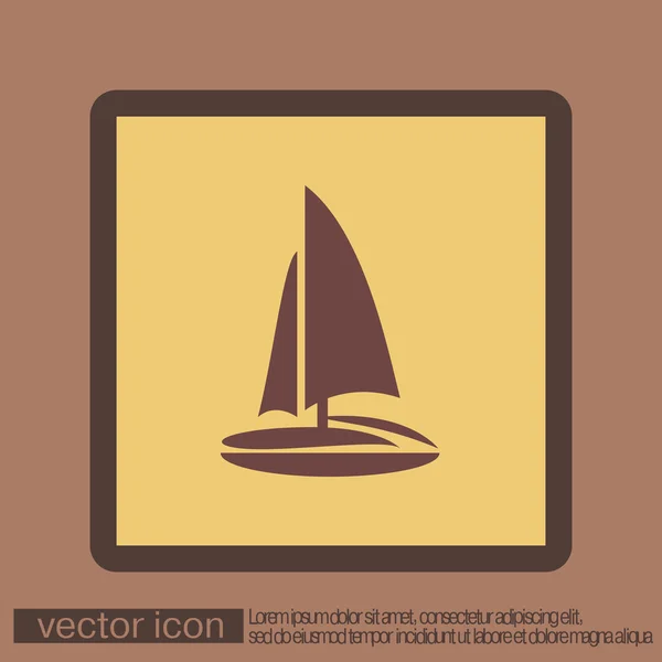 Segelschiff-Symbol . — Stockvektor