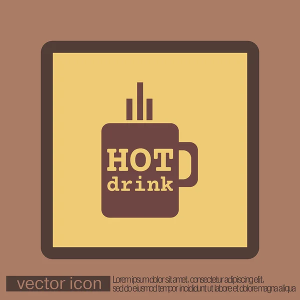 Xícara de ícone de bebida quente — Vetor de Stock