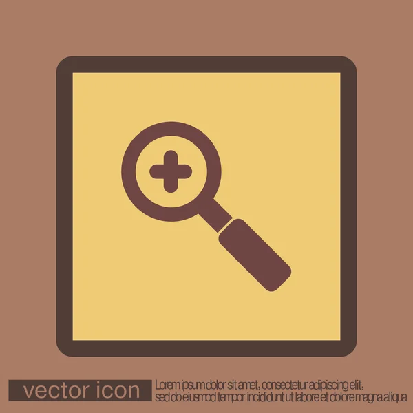 Aumento de la lupa icono — Vector de stock