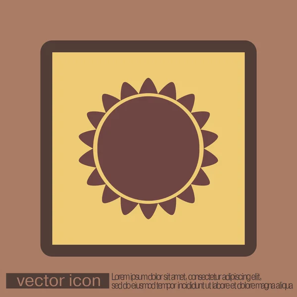 Значок погодного солнца — стоковый вектор