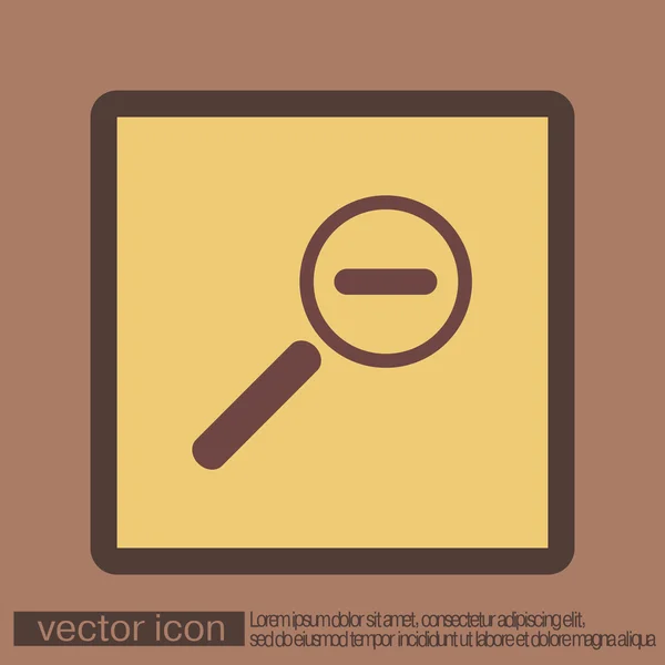 Icono de reducción de lupa — Vector de stock