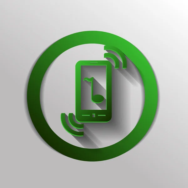 Smartphone s ikonu symbolu telefonní sluchátko — Stockový vektor
