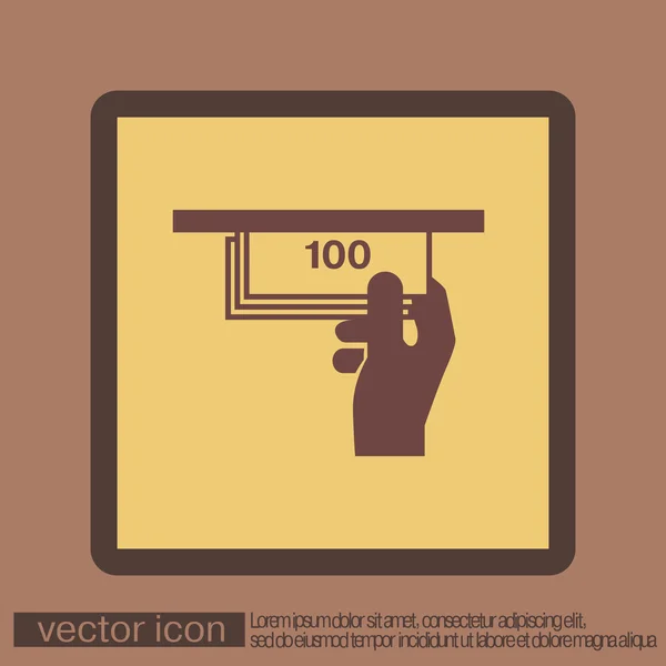 Pénzt Atm ikon — Stock Vector