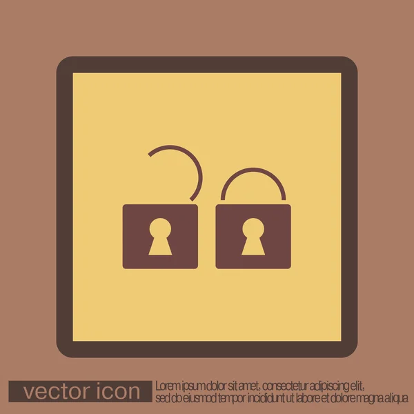 Icône symbole cadenas — Image vectorielle