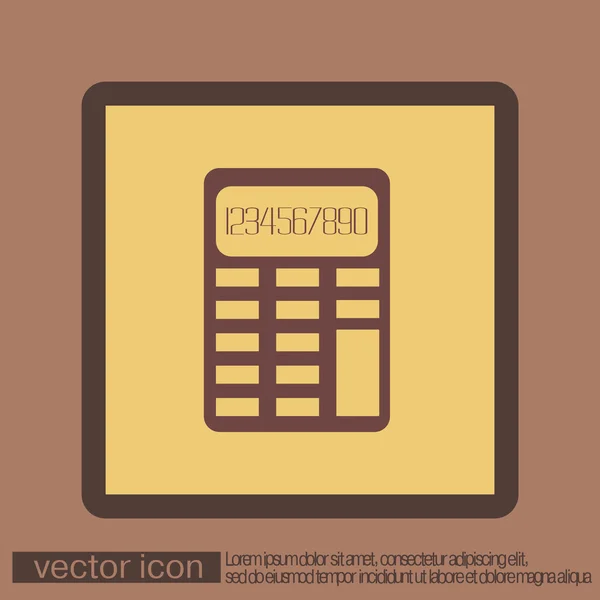 Ícone de sinal de escritório calculadora — Vetor de Stock