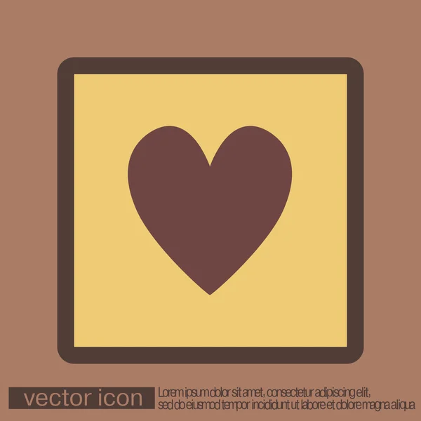 Hjärtat symbolikon — Stock vektor