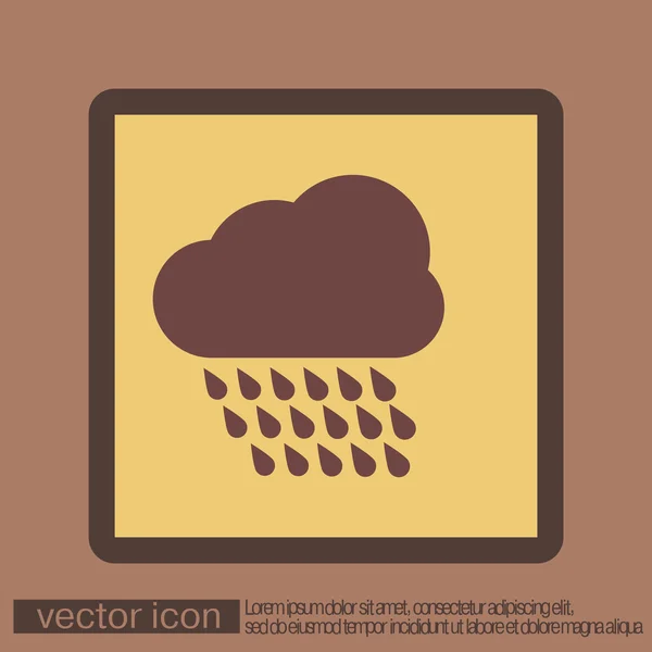 Ícone chuva nuvem — Vetor de Stock