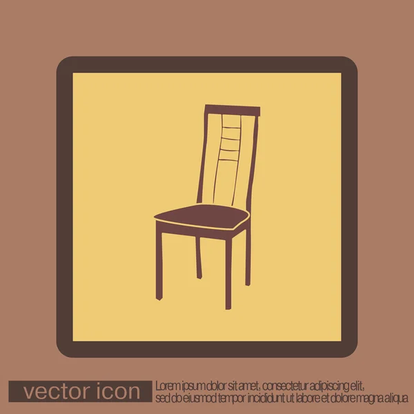 Stuhl flach Symbol. — Stockvektor