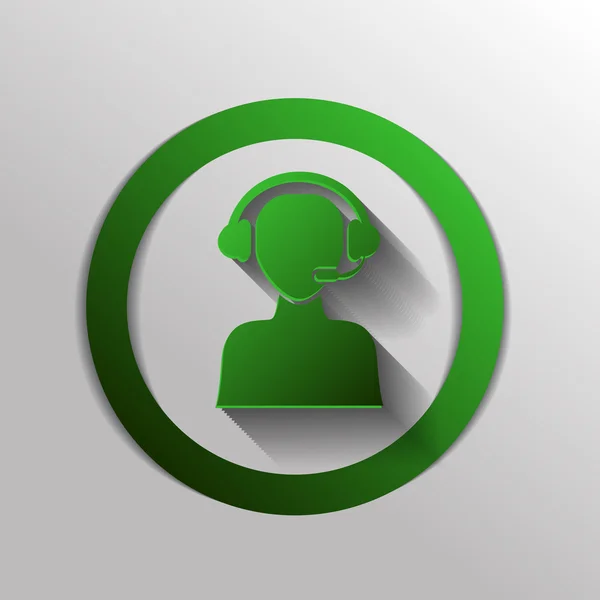 Customer support avatar icon — Stock Vector