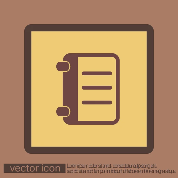 Teléfono dirección libro icono — Vector de stock