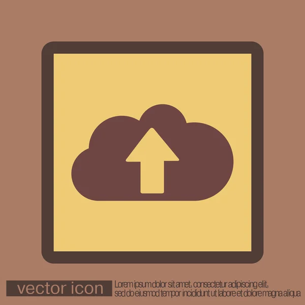 Felhő felöltés ikonra — Stock Vector