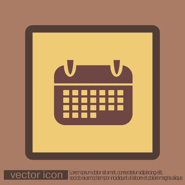 Calendar icon, flat design — Stock Vector