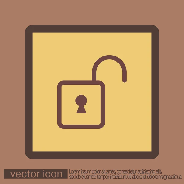 Padlock symbol icon — Stock Vector