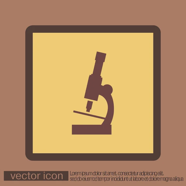 Mikroskop tecken. symbol för biologi eller medicin — Stock vektor
