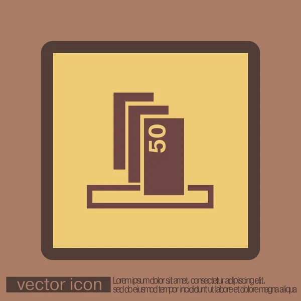 Icône ATM argent — Image vectorielle