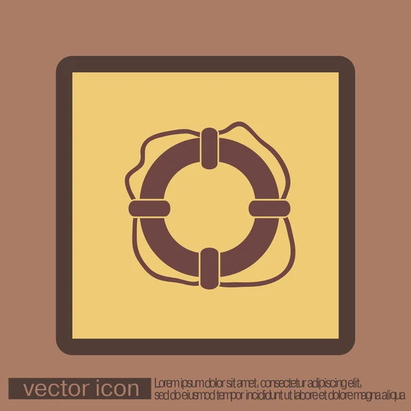 Lifebuoy Icono plano — Archivo Imágenes Vectoriales