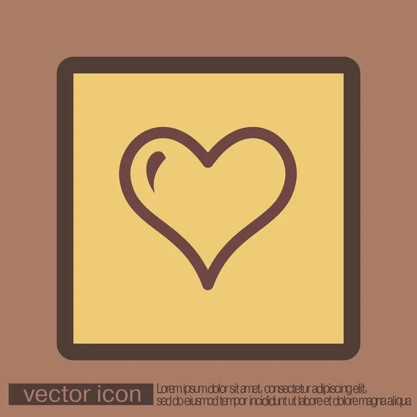 Ícone símbolo do coração — Vetor de Stock